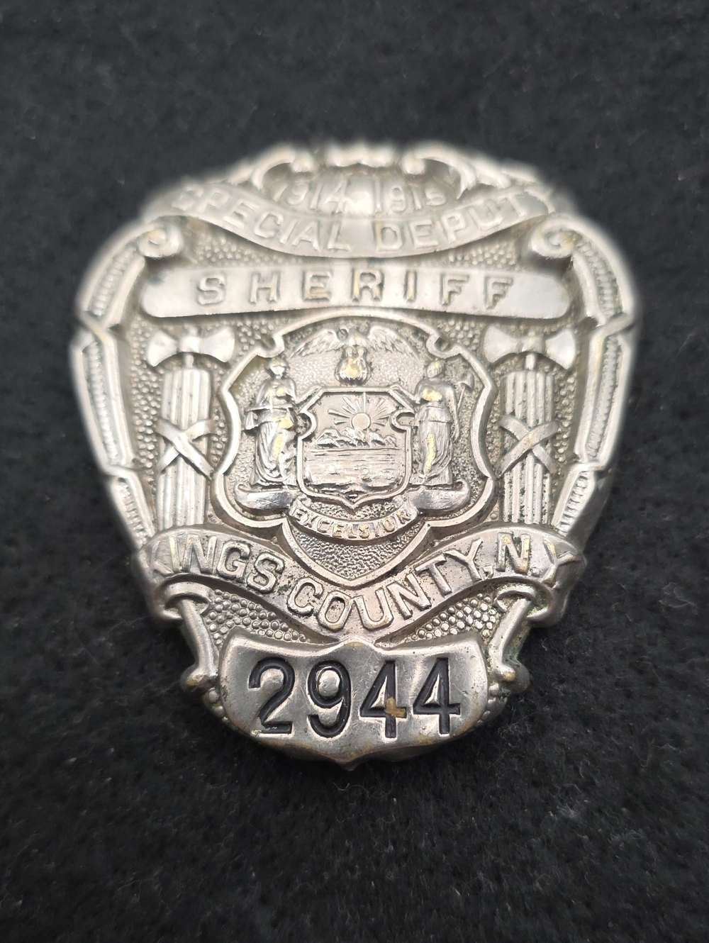 Antique 1914-1915 Special Deputy Sheriff Badge BROOKLYN NY Kings County